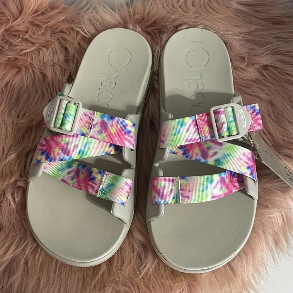 Chaco chillos slide sandals light tie dye size 9 multicolor - Picture 5 of 8